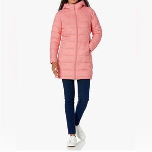 Lightweight Water-Resistant Packable Hooded Puffer Coat XS
